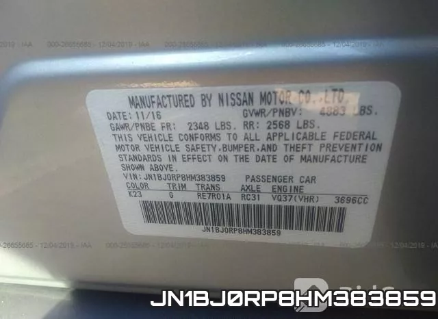 JN1BJ0RP8HM383859 фото 7