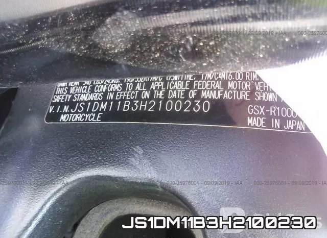 JS1DM11B3H2100230 фото 2