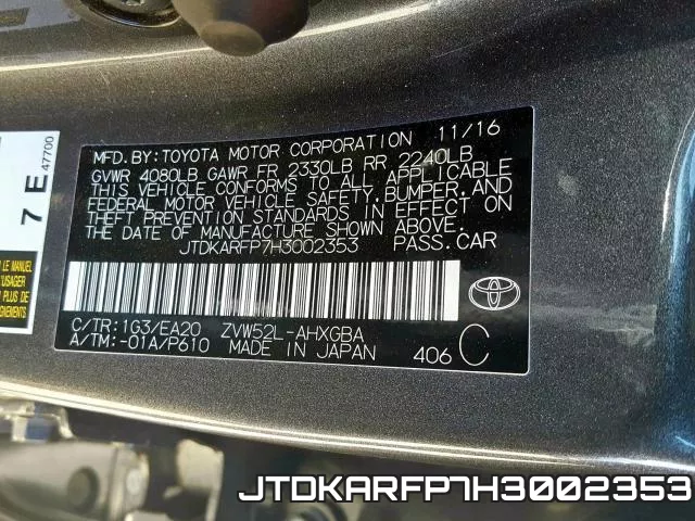 JTDKARFP7H3002353 фото 2