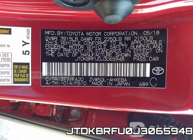JTDKBRFU0J3065948 фото 7