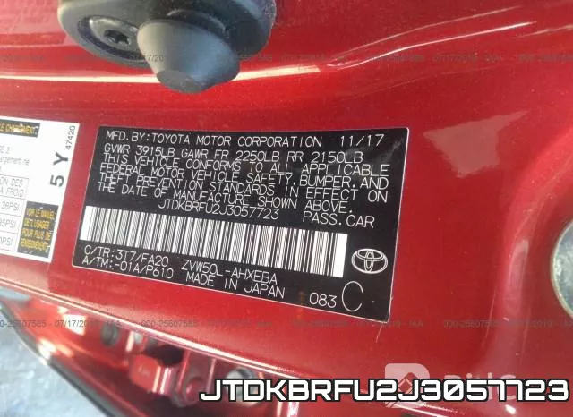 JTDKBRFU2J3057723 фото 8