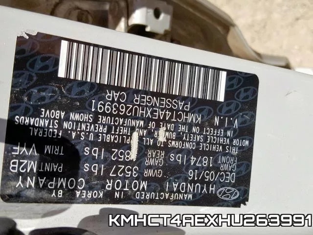 KMHCT4AEXHU263991 фото 2