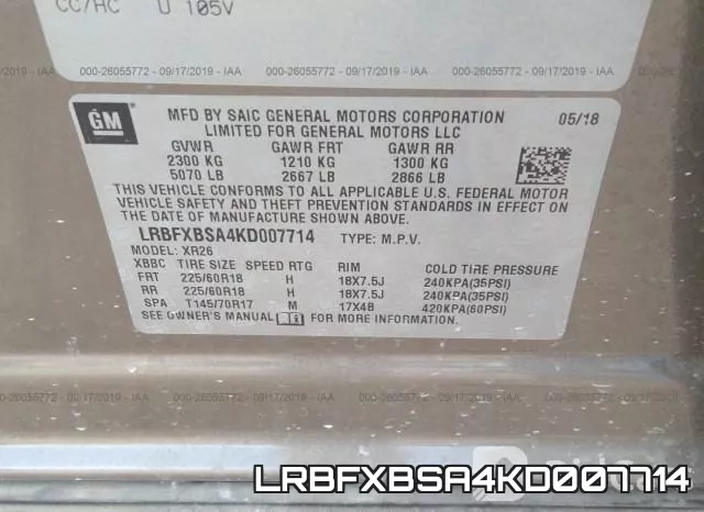 LRBFXBSA4KD007714 фото 8