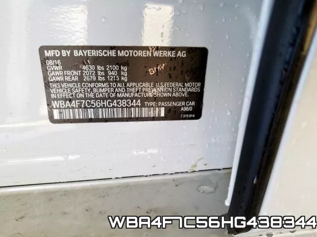 WBA4F7C56HG438344 фото 2