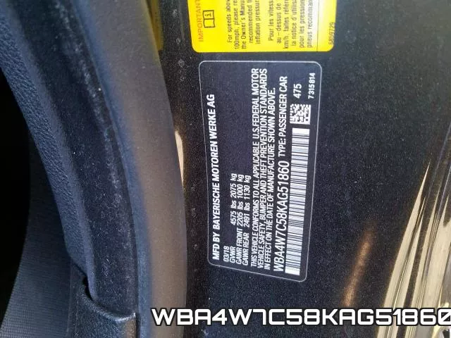 WBA4W7C58KAG51860 фото 2