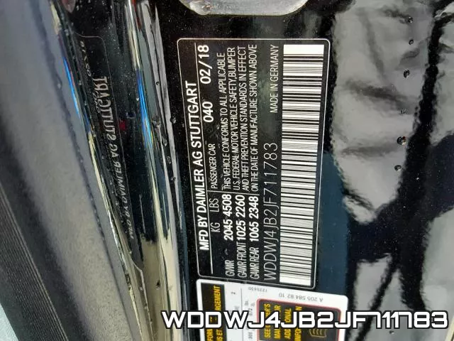 WDDWJ4JB2JF711783 фото 2