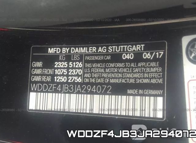 WDDZF4JB3JA294072 фото 6