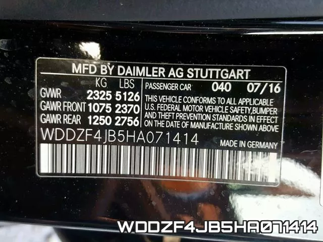 WDDZF4JB5HA071414 фото 2