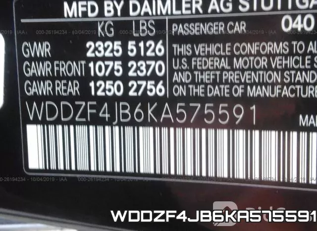 WDDZF4JB6KA575591 фото 9