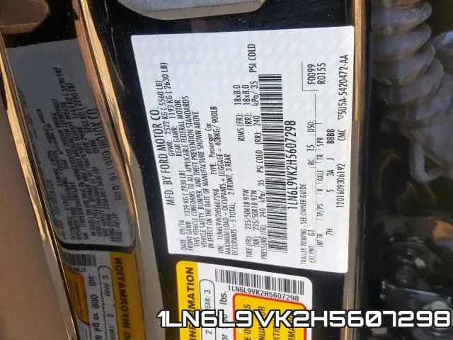1LN6L9VK2H5607298 фото 2