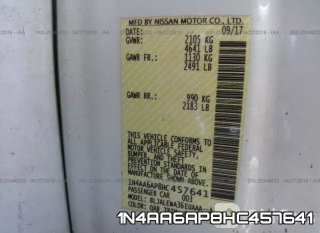 1N4AA6AP8HC457641 фото 9
