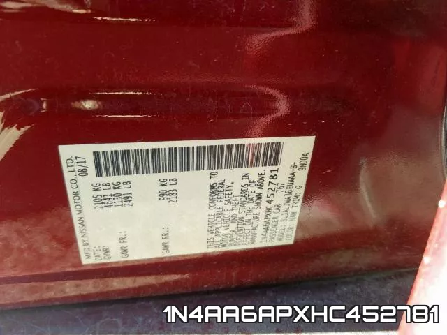 1N4AA6APXHC452781 фото 2