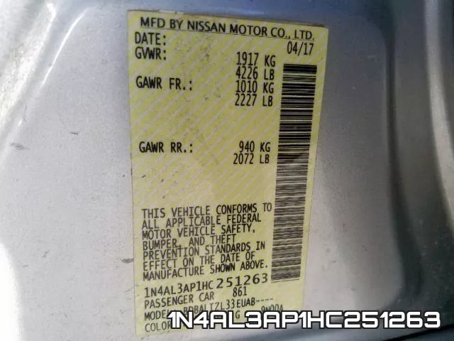 1N4AL3AP1HC251263 фото 2