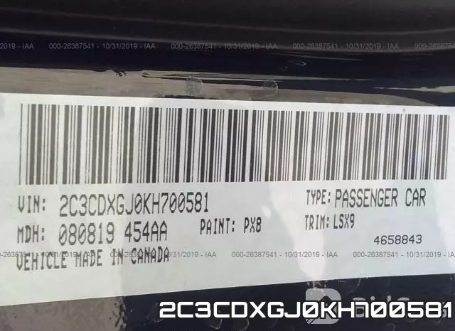 2C3CDXGJ0KH700581 фото 9