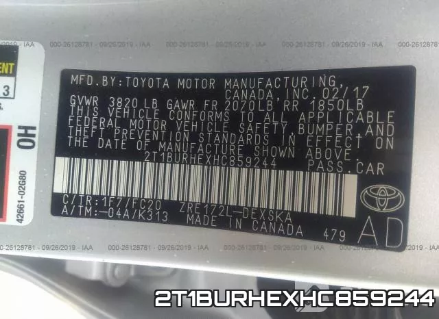 2T1BURHEXHC859244 фото 9