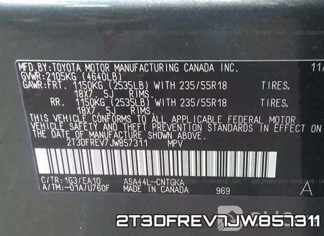 2T3DFREV7JW857311 фото 6