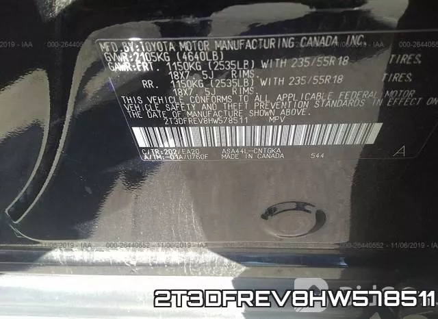 2T3DFREV8HW578511 фото 9