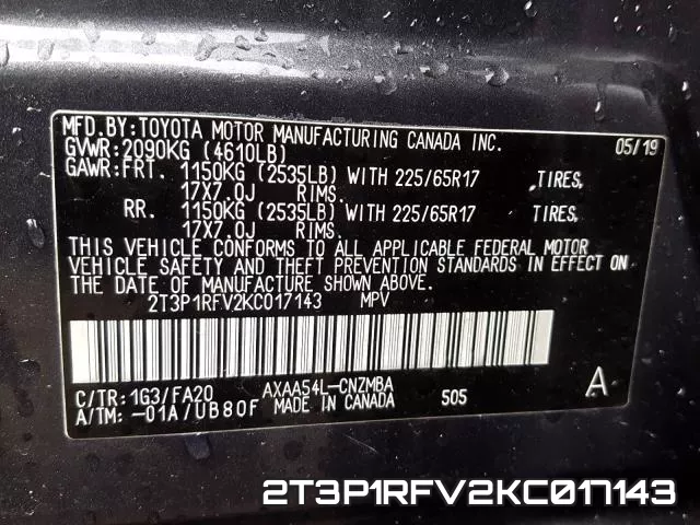 2T3P1RFV2KC017143 фото 2