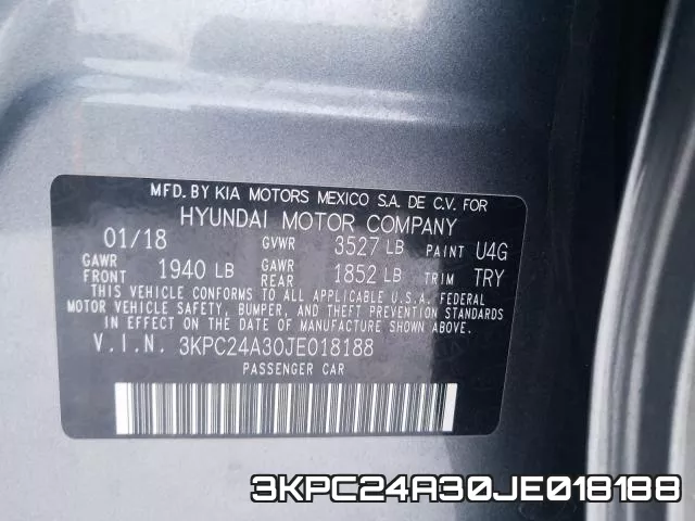3KPC24A30JE018188 фото 2