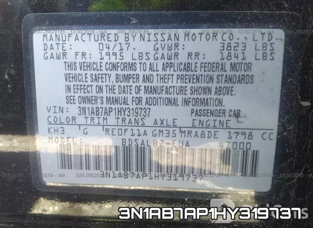 3N1AB7AP1HY319737 фото 8