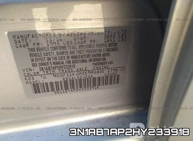 3N1AB7AP2HY233918 фото 9