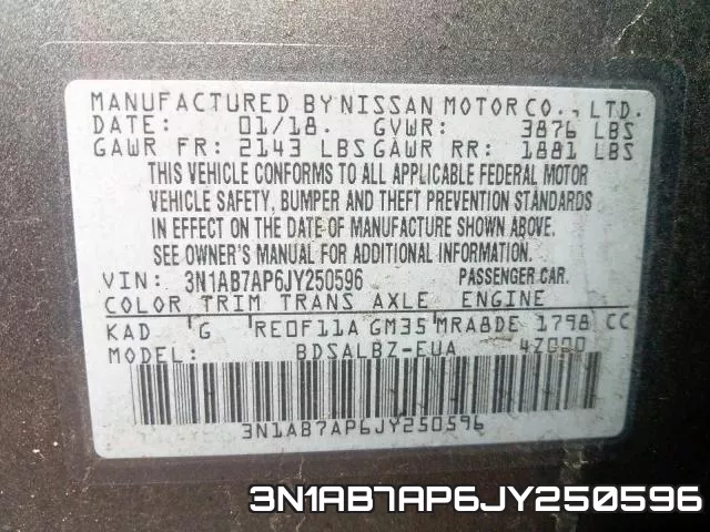 3N1AB7AP6JY250596 фото 2