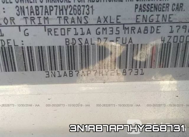 3N1AB7AP7HY268731 фото 8