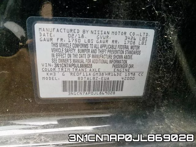 3N1CN7AP0JL869028 фото 2