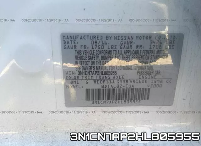 3N1CN7AP2HL805955 фото 8