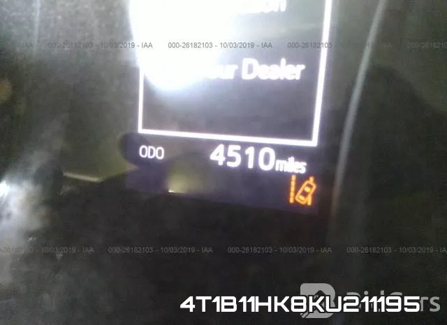 4T1B11HK8KU211195 фото 8
