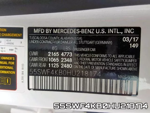 55SWF4KB0HU218174 фото 2