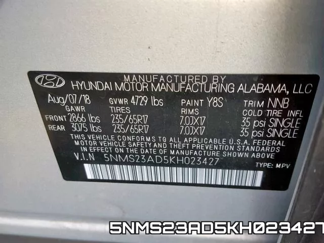 5NMS23AD5KH023427 фото 2