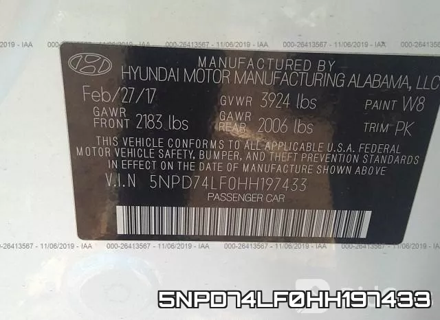 5NPD74LF0HH197433 фото 4