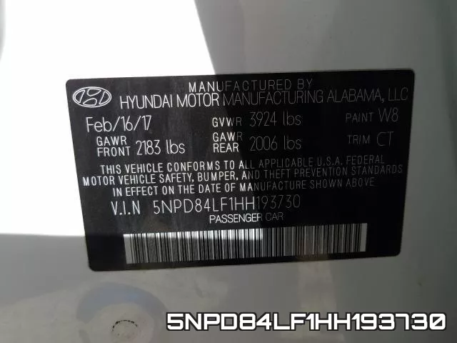 5NPD84LF1HH193730 фото 2