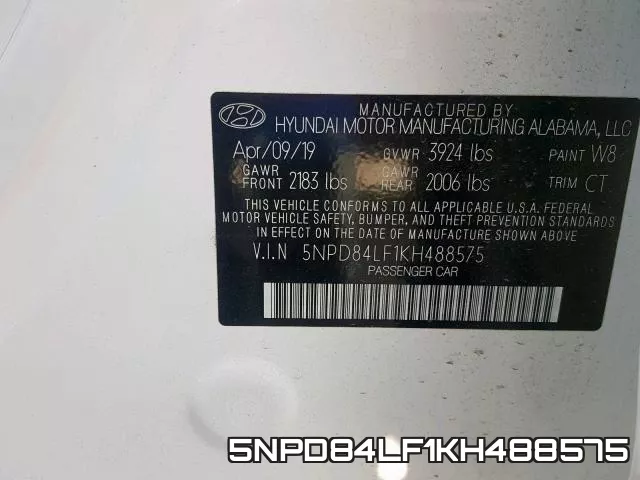 5NPD84LF1KH488575 фото 2