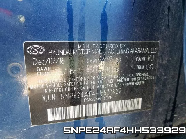 5NPE24AF4HH533929 фото 2