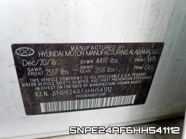 5NPE24AF6HH541112 фото 2