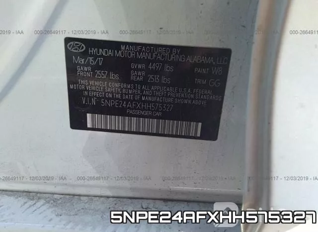 5NPE24AFXHH575327 фото 8
