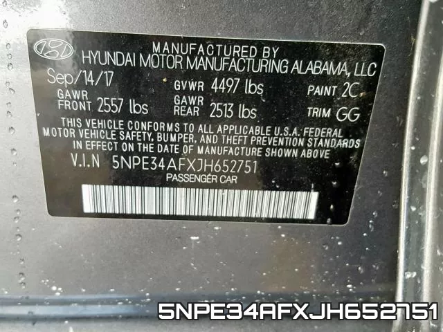 5NPE34AFXJH652751 фото 2