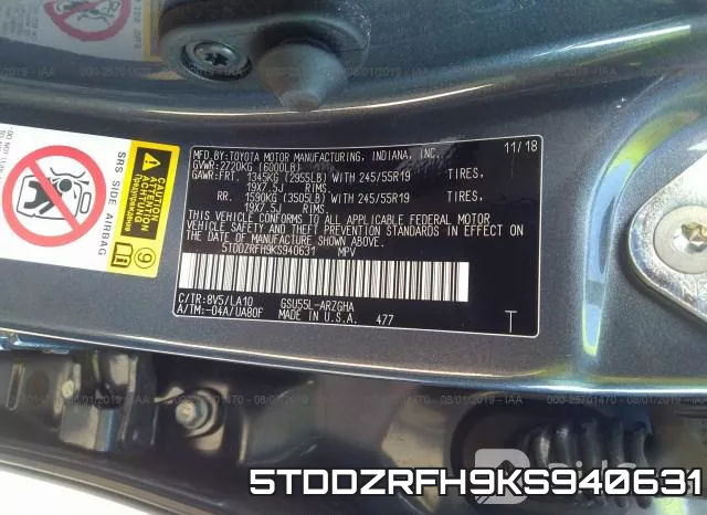 5TDDZRFH9KS940631 фото 9