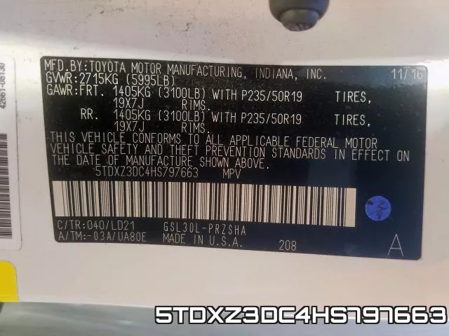 5TDXZ3DC4HS797663 фото 2