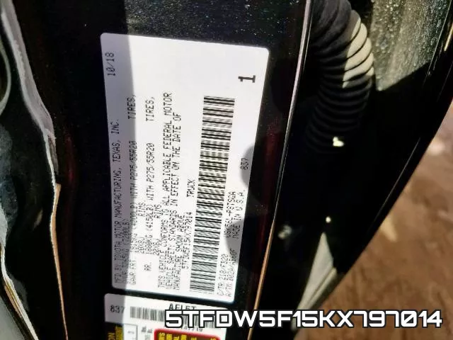 5TFDW5F15KX797014 фото 2