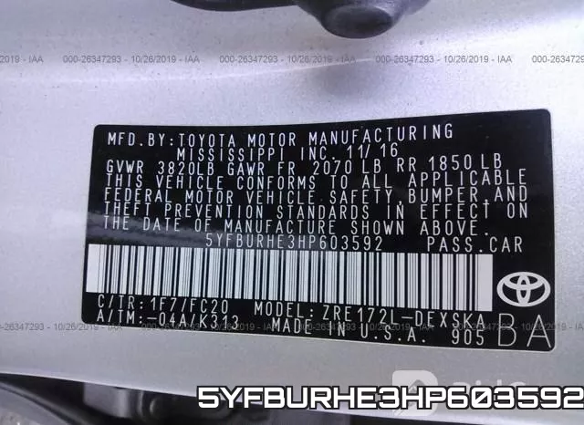 5YFBURHE3HP603592 фото 9