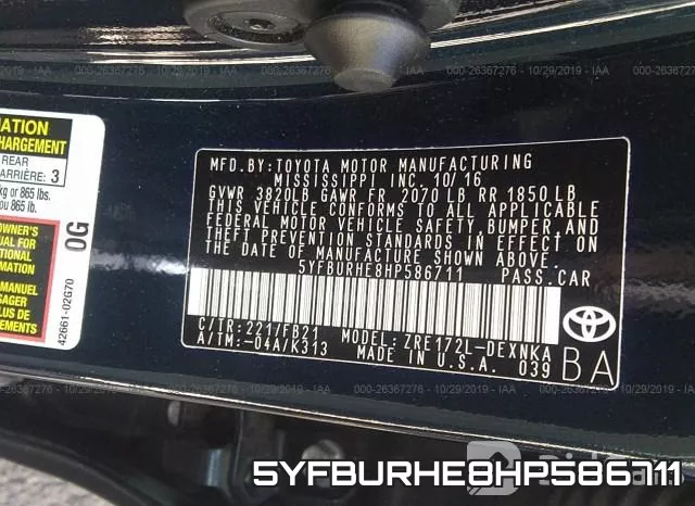 5YFBURHE8HP586711 фото 9