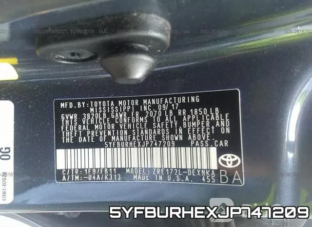 5YFBURHEXJP747209 фото 8