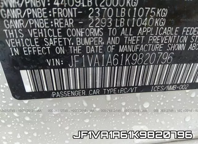 JF1VA1A61K9820796 фото 9