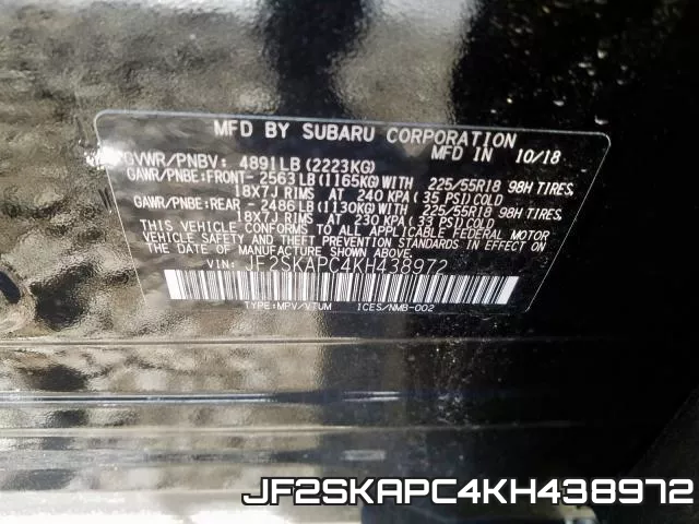 JF2SKAPC4KH438972 фото 2