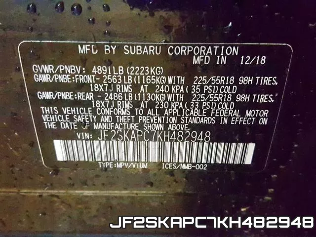 JF2SKAPC7KH482948 фото 2