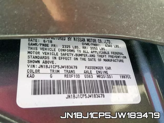 JN1BJ1CP5JW183479 фото 2