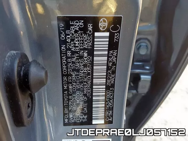 JTDEPRAE0LJ057152 фото 2